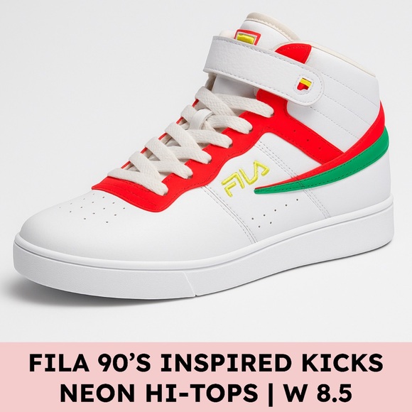 FILA Vulc 13 “Superbright” High-Top — W 8.5 90s Streetwear Neon Festival - Picture 1 of 10